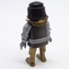 Playmobil Homme Chevalier Noir Gris et Bronze Ceinture Grise