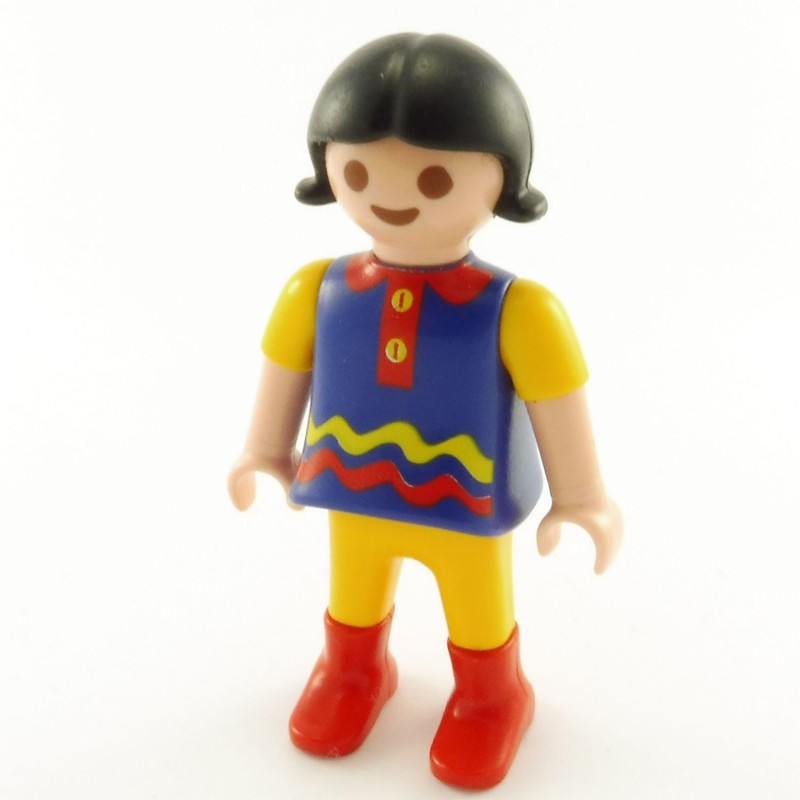 Playmobil 21912 Playmobil Enfant Fille Jaune et Bleu Bottes Rouges 4132