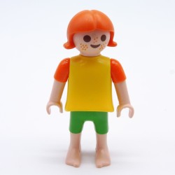 Playmobil 31137 Playmobil Enfant Fille Vert Jaune Orange Pieds Nus 4195