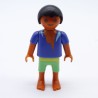 Playmobil 31162 Playmobil Enfant Garçon Hispanique Bleu et Vert Pieds Nus 5135