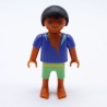 Playmobil 31162 Playmobil Enfant Garçon Hispanique Bleu et Vert Pieds Nus 5135