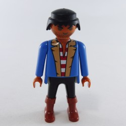 Playmobil 26228 Playmobil Hispanic Pirate Man Black and Blue Brown Boots