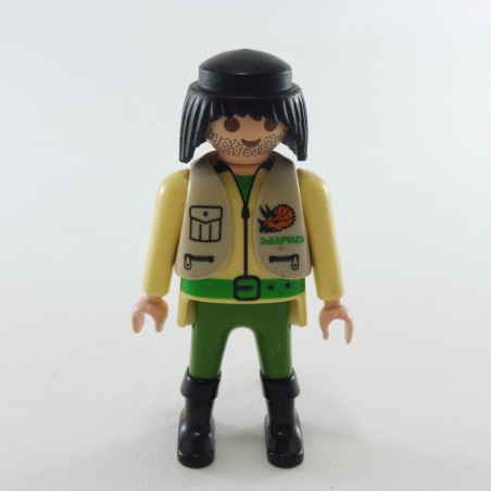 Playmobil 26839 Playmobil Homme Aventurier Vert et Jaune Gilet Gris SAURUS