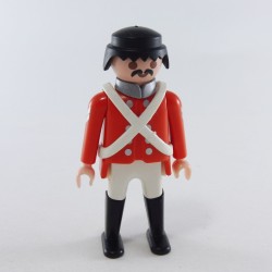 Playmobil 3209 Playmobil Man Officer Red Buttons Gray Bracing White