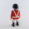 Playmobil Man Officer Red Buttons Gray Bracing White