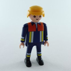 Playmobil 28356 Playmobil Firefighter Man Blue and Orange