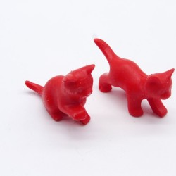 Playmobil 33316 Lot de 2 Petits Chats Rouges