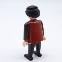 Playmobil Man Brown and Black Big Belly