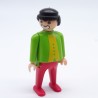 Playmobil 17251 Clown Vert Jaune et Rose Gros Ventre Tête un peu jaunie