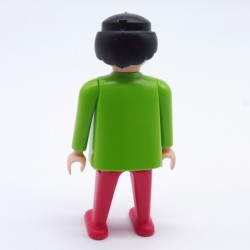 Playmobil Clown Vert Jaune et Rose Gros Ventre Tête un peu jaunie