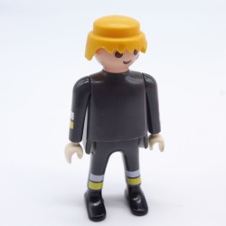 Playmobil 33462 Man Firefighter Gray Outfit face a little damaged