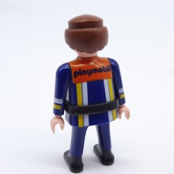 Playmobil Homme pompier Bleu et Orange