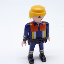 Playmobil 33465 Homme pompier Bleu et Orange