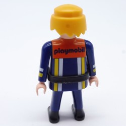 Playmobil Homme pompier Bleu et Orange