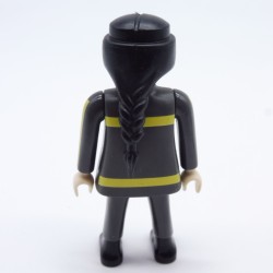 Playmobil Female Firefighter Gray Outfit