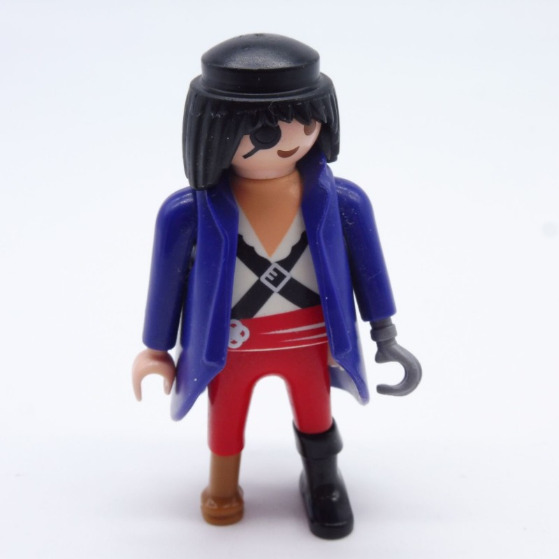 Playmobil 33476 Man Pirate Captain Blue Coat Hook Wooden Leg