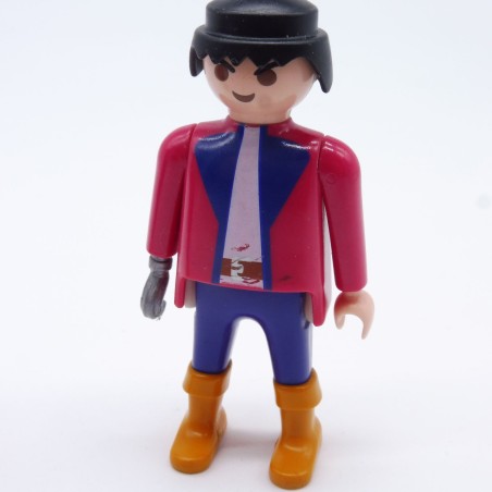 Playmobil 33478 Pink and Blue Pirate Captain Man with Damaged Bust Hook
