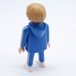 Playmobil Mens Blue Green White Stripes Hoodie