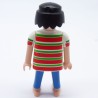 Playmobil Red Green White and Blue Man with Bare Feet