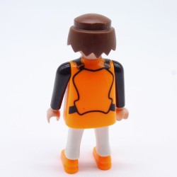 Playmobil Man White Black Neon Orange Spy 5286