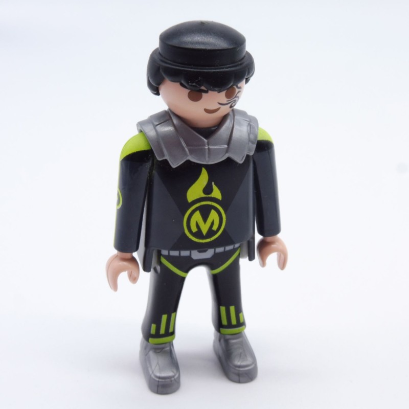 Playmobil 33510 Homme Noir Gris et Vert Tatouage Espace Espion