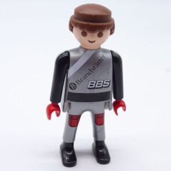 Playmobil 33530 Homme Pilote de Course Noir Argent Rouge BBS