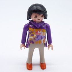 Playmobil 33545 Woman Gray and purple with Hood GO
