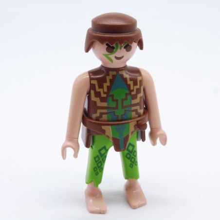 Playmobil 33587 Men's Brown and Green Barefoot Brown Belt Tattoo