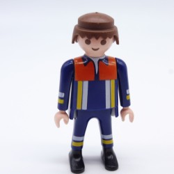 Playmobil 33599 Homme pompier Bleu et Orange