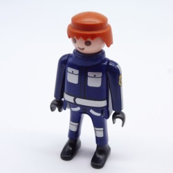 Playmobil 33607 Blue and Silver Policeman Blue Collar