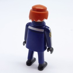 Playmobil Blue and Silver Policeman Blue Collar