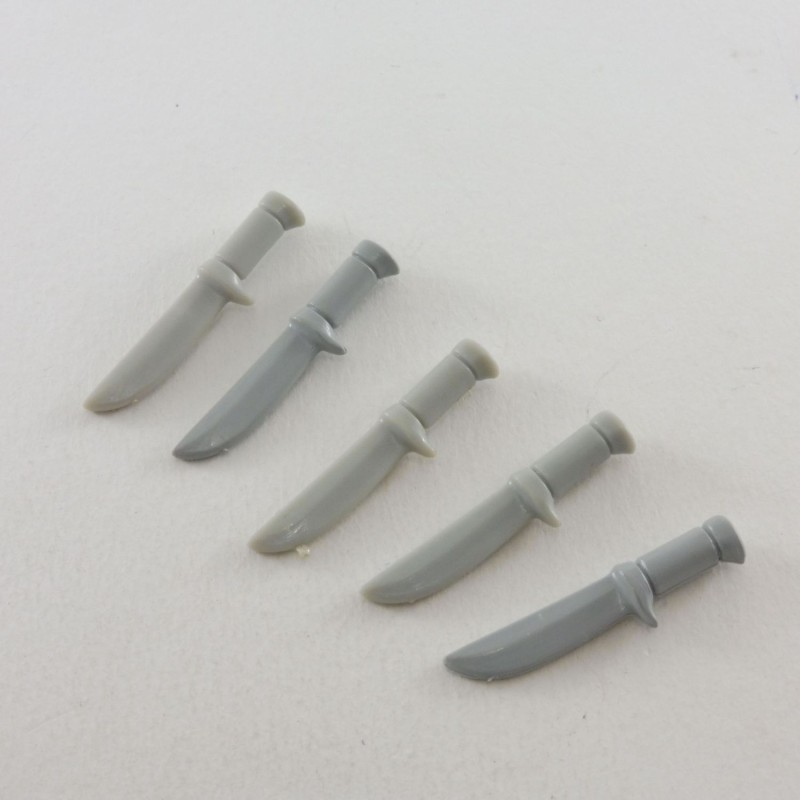 Playmobil 16544 Playmobil Lot de 5 Couteaux Gris