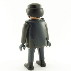 Playmobil Black and Gray Police Officer with Mask