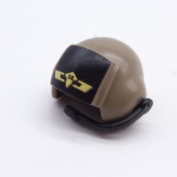 Playmobil 33623 Gray and Black Helicopter Pilot Helmet with Microphone