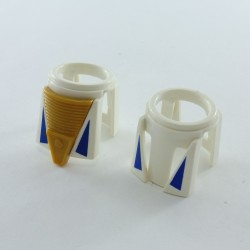 Playmobil 28214 Playmobil Lot of 2 Vintage Space Swings White Blue and Gold 4553