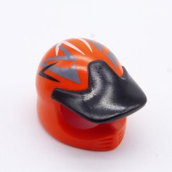 Playmobil 33652 Casque de Moto Cross Orange avec Visière