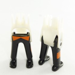 Playmobil 11293 Playmobil Batch of 2 Pairs of Black Legs Pockets Oranges