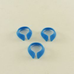 Playmobil Lot of 3 Vintage Blue Open Collars