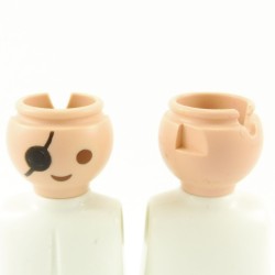 Playmobil 17533 Playmobil Lot of 2 Men's Heads with Headband on Right Eye