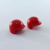 Playmobil Lot of 2 Red Motorcycle Helmets
