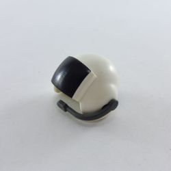 Playmobil White and Black Helicopter Helmet with Microphone