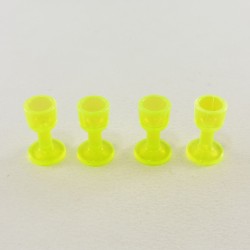 Playmobil 9072 Playmobil Lot de 4 Verres à pied Jaunes