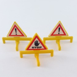 Playmobil 11342 Playmobil Batch of 3 Yellow Triangles of Indication