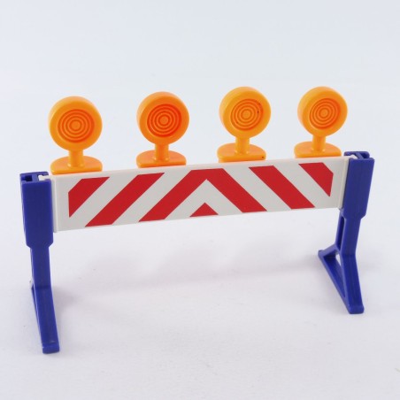 Playmobil 13858 Playmobil Barrière de Signalisation Travaux avec Flash Oranges