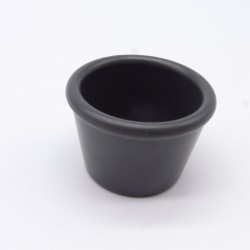 Playmobil 34239 Dark Gray Round Flower Pot