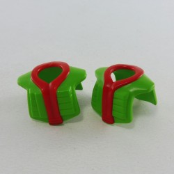 Playmobil 26462 Playmobil Lot de 2 Plastrons Vert et Rouge