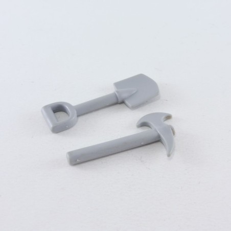 Playmobil 11352 Playmobil Batch of 2 Tools of Pirate: Shovel and Axe Gray