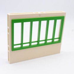 Playmobil 34326 White Cream wall with Green grille 150mm X 120mm System X 5119 6209