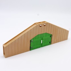 Playmobil 34328 Large Light Brown Roof Wall with Green Doors 240mm X 80mm System X 5119