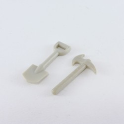 Playmobil 3375 Playmobil Pack of 2 Pirate Gray Tools : Shovel and Axe
